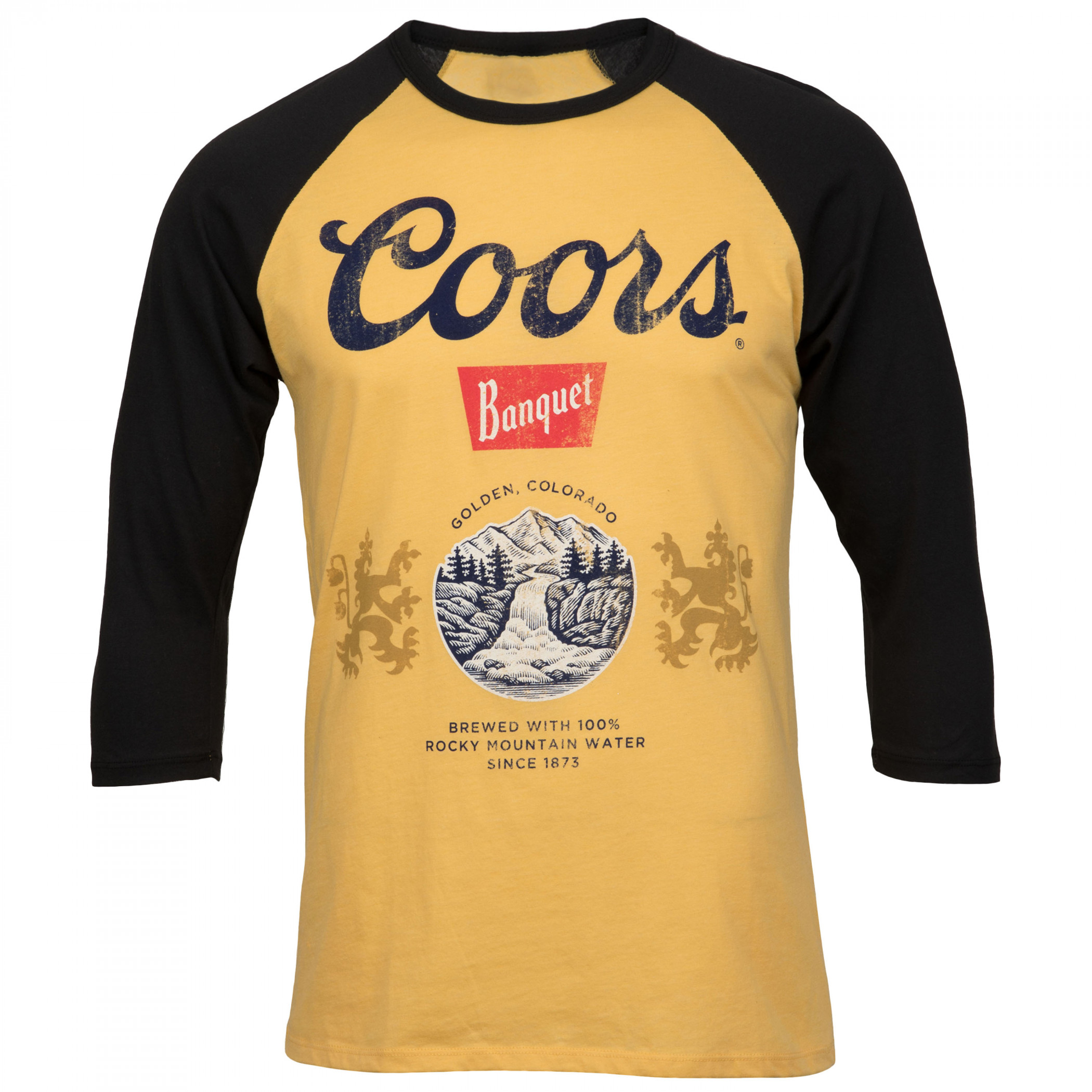Coors Banquet Black and Gold Raglan Shirt
